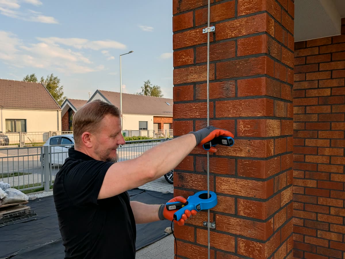 Pomiar instalacji odgromowej przy domu
